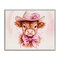 Stupell Industries Pretty In Pink Cow Framed Giclee, design by Shawna Stewart